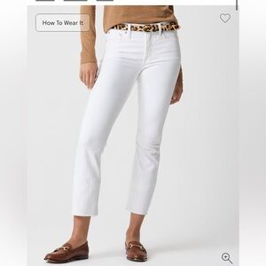 NWT JCREW Mid-Rise Flare Crop White - Size 30